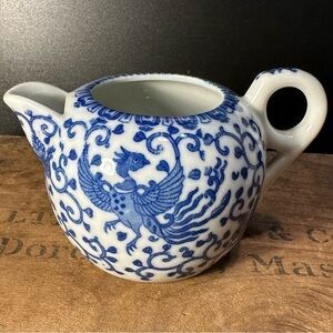 Phoenix Bird Blue and White Vintage Creamer-Made in Japan